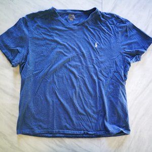 Polo Ralph Lauren Men's Short Sleeve V-Neck T-Shirt XXL - Medium Blue Heather